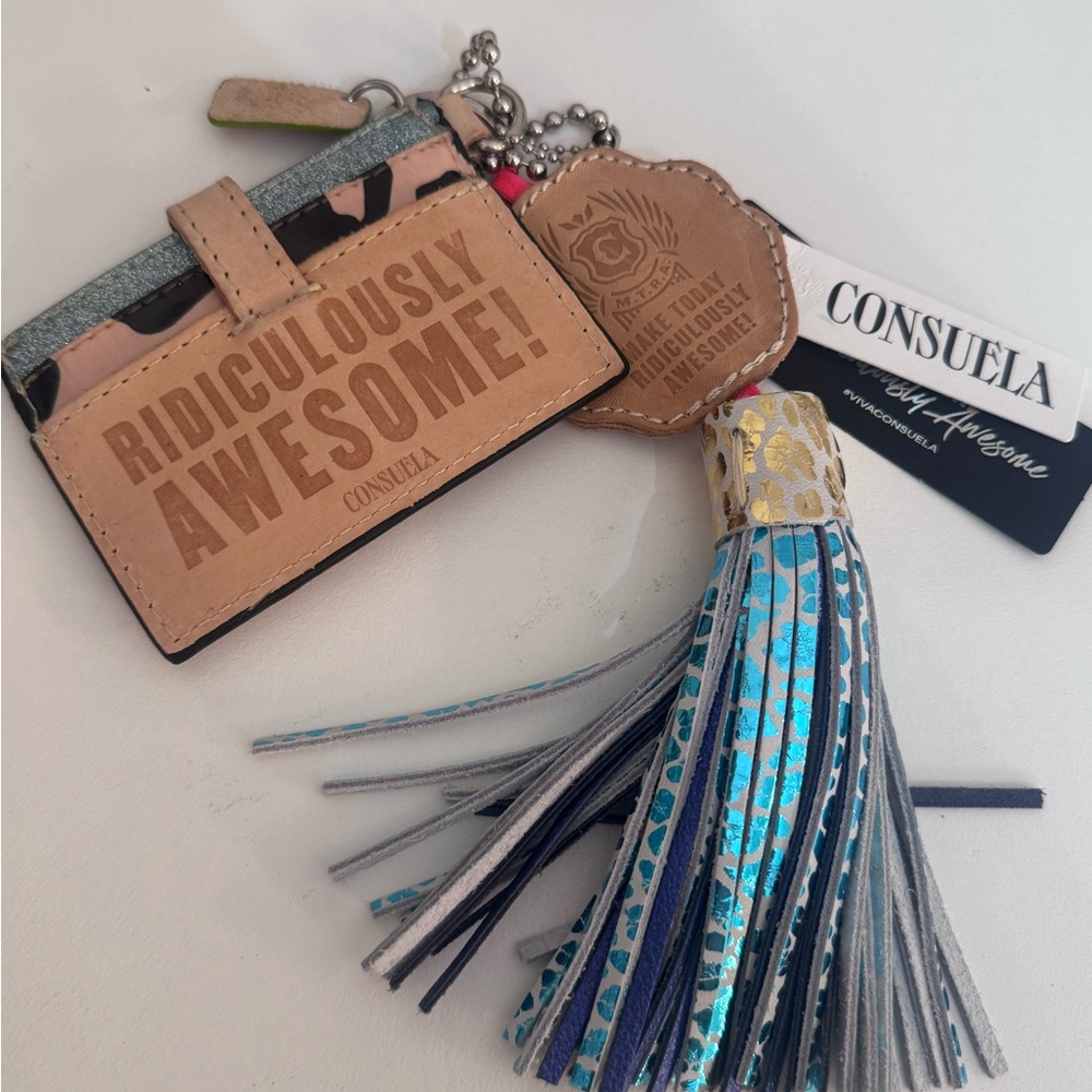 Consuela Card Holder with bag charm/ key chain NWT - Picture 3 of 5